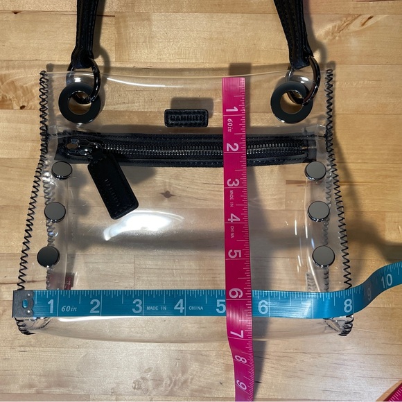 Hammitt Tony Small Bag Clear Plastic / Black Leather / Gunmetal Hardware - Picture 13 of 15